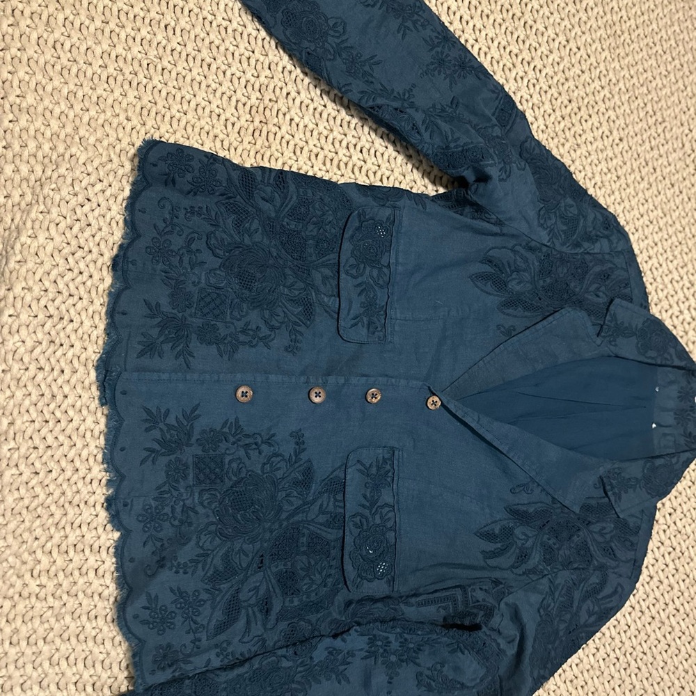 Sundance Deep Blue Floral Blazer - Picture 5 of 6